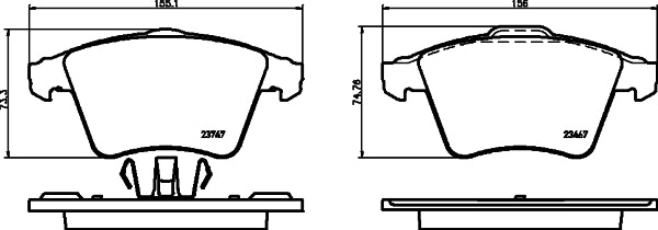 NF PARTS Bremžu uzliku kompl., Disku bremzes NF0013821